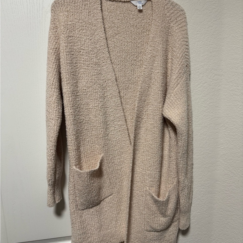 Time and Tru Cream Women's Cardigan